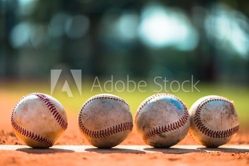 Fototapeta Baseball on Pitchers Mound
