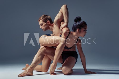 Fototapeta beautiful couple of dancers