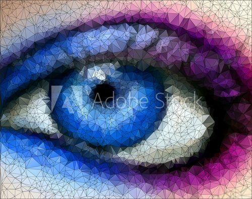 Fototapeta beautiful eye in geometric styling abstract geometric background