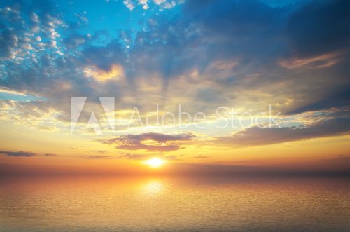 Fototapeta Beautiful seascape on the sunset.