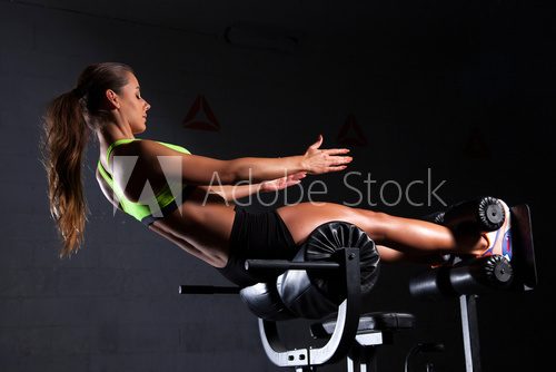 Fototapeta beautiful woman at the gym