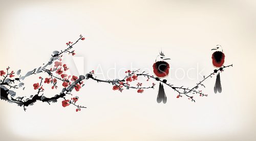 Fototapeta bird painting