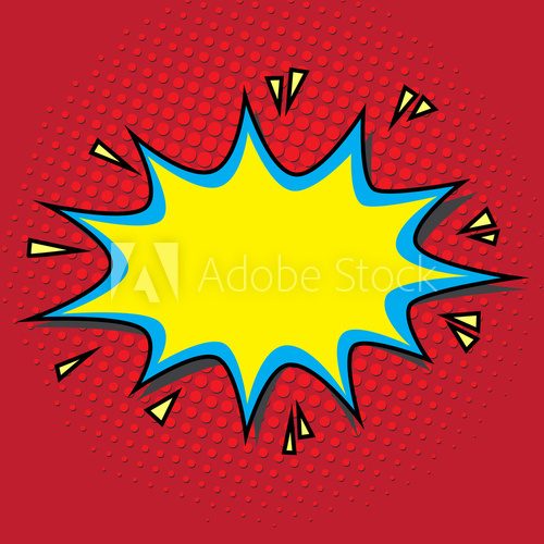 Fototapeta Blank comic bubble speech