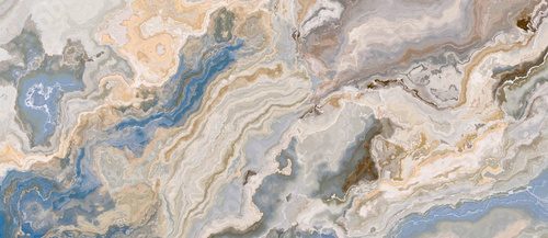 Fototapeta Blue and beige marble background