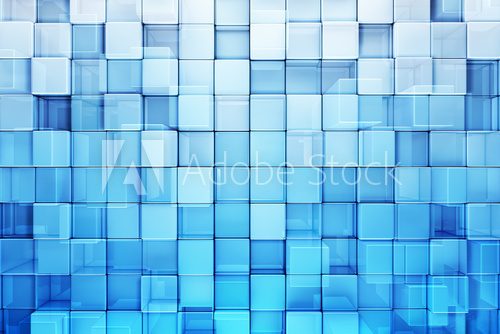 Fototapeta Blue blocks abstract background