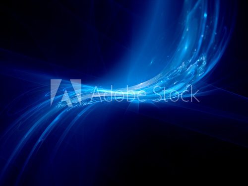 Fototapeta Blue glowing shape in new technology
