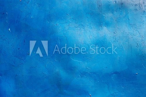 Fototapeta Blue painted metal plate background texture.