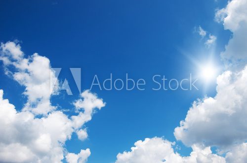 Fototapeta Blue sky and sun.
