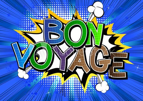 Fototapeta Bon Voyage - Comic book style word.