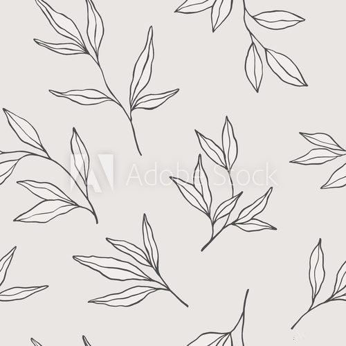 Fototapeta Botaniczny rytm czerni i bieli