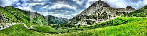 Fototapeta Breathtaking panorama of Italian's Dolomiti Mountains