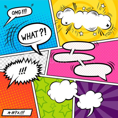 Fototapeta Bright Comic Elements