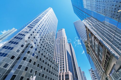 Fototapeta Buildings and skyline of Manhattan. New York City - USA