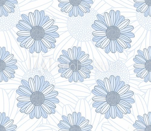 Fototapeta chamomile seamless pattern