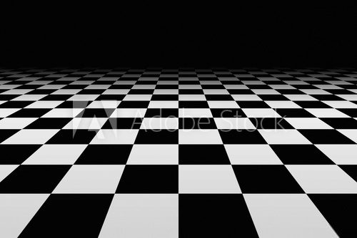 Fototapeta Checkered Background In Perspective