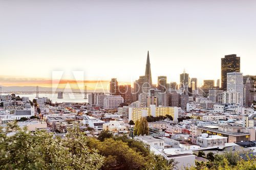 Fototapeta cityscape of San Francisco and skyline