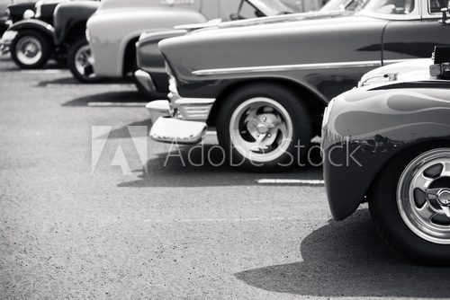 Fototapeta Classic cars parked in a row