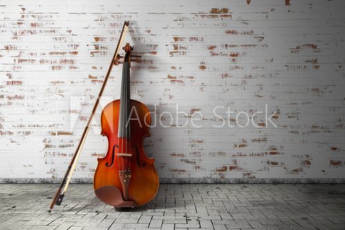 Fototapeta classical violin in vintage background