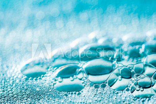 Fototapeta Clean blue soap bubbles