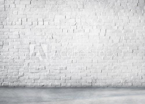 Fototapeta Clean Cement Built Structure White Background Copy Space
