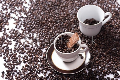 Fototapeta Coffee and coffee bean