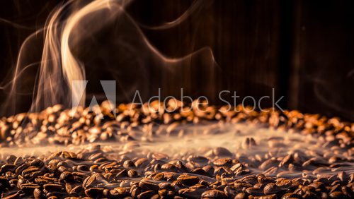 Fototapeta Coffee bag full of taste roasted grains