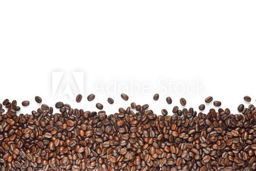 Fototapeta Coffee beans isolated on white background