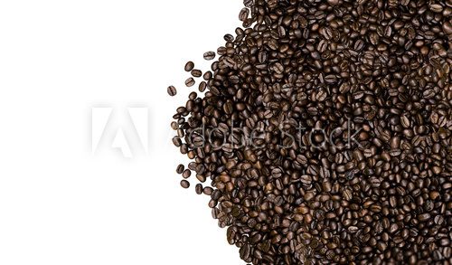 Fototapeta Coffee beans on white background