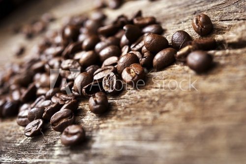 Fototapeta Coffee on Wood