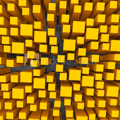 Fototapeta color 3d cubes