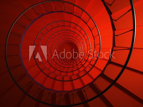 Fototapeta Colored Spiral stairway