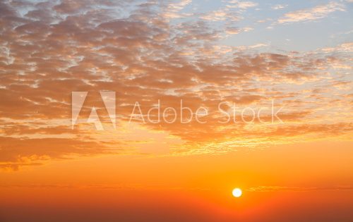 Fototapeta colorful dramatic sky with cloud at sunset