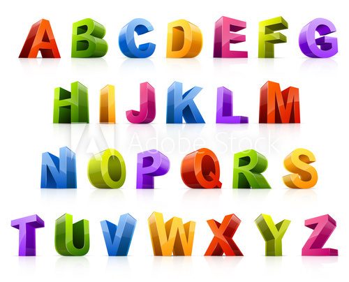 Fototapeta Colorful font