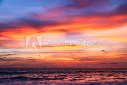 Fototapeta Colorful sunset on the andaman sea, Thailand