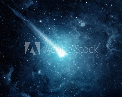 Fototapeta Comet in the starry sky. Elements of this image furnished by NASA.