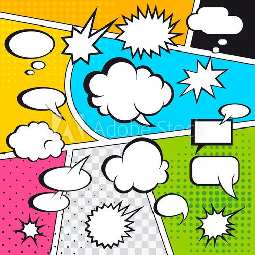 Fototapeta Comic speech bubbles
