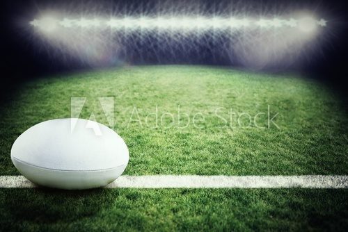 Fototapeta Composite image of rugby ball