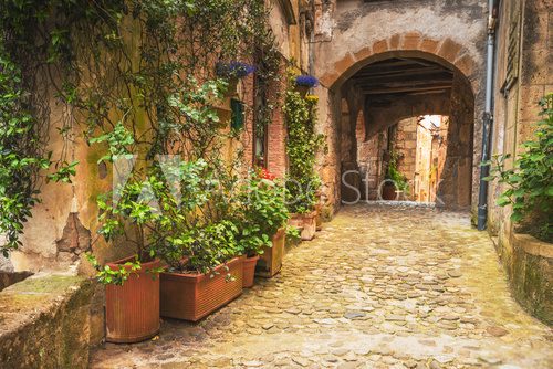Fototapeta Corners of Tuscan medieval towns in Italy