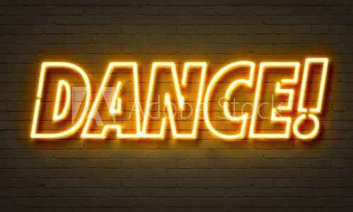 Fototapeta Dance neon sign