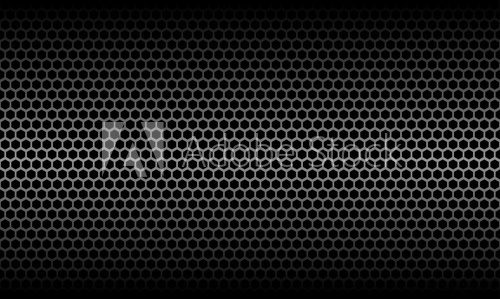 Fototapeta Dark Honeycomb Metallic Carbon Texture