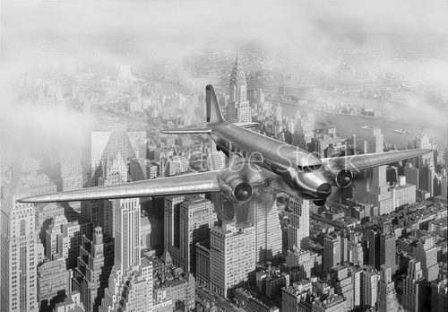 Fototapeta DC-3 Over NYC