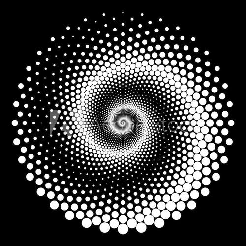 Fototapeta Design spiral dots backdrop
