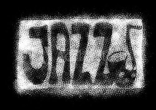 Fototapeta Doodle jazz music icons background