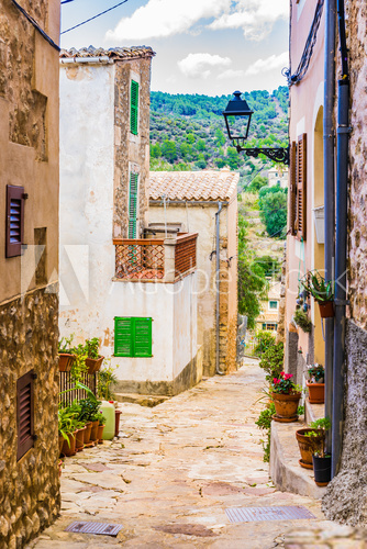 Fototapeta Dorf Alt HÃ¤user Mediterran Gasse Durchgang 