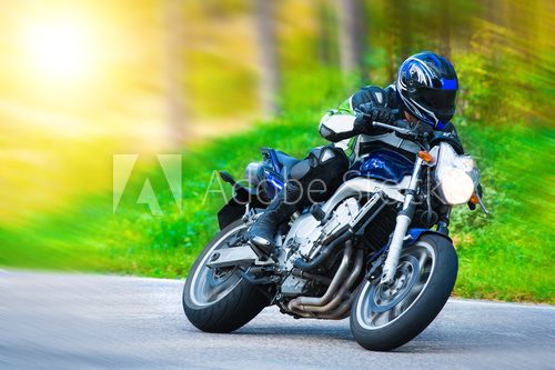 Fototapeta Dynamic motorbike racing