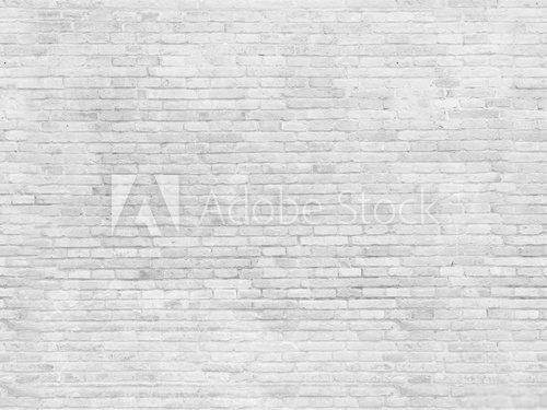 Fototapeta Empty part of white painted brick wall. 