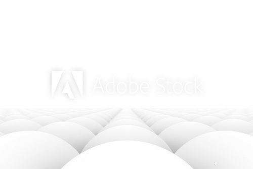 Fototapeta endless array of white spheres blending into a white background