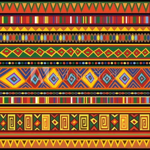 Fototapeta Ethnic Colorful Pattern Africa Art-Etnico Colori Arte Africa