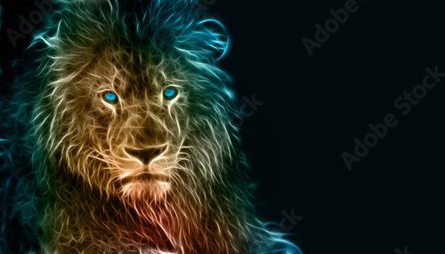 Fototapeta Fantasy digital art of a lion