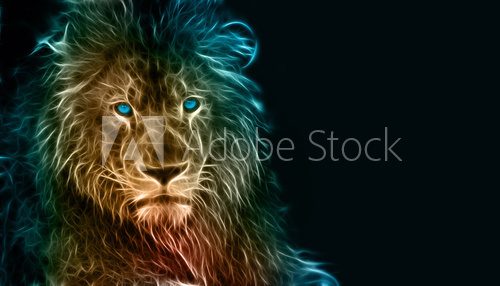 Fototapeta Fantasy digital art of a lion